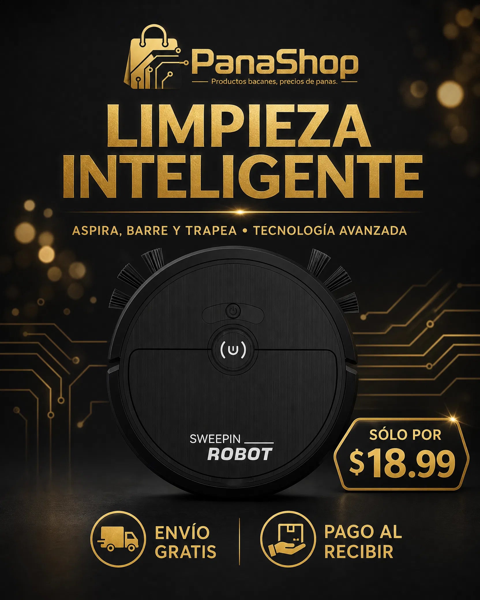 Robot Aspirador Barredor Recargable